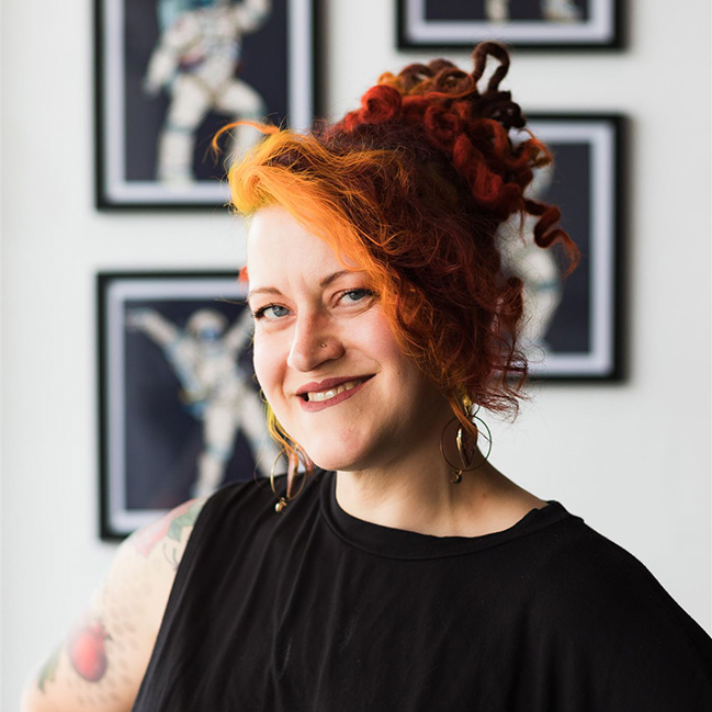 Layla Dudley, loc specialist at Supernova Hair in Portland, Oregon